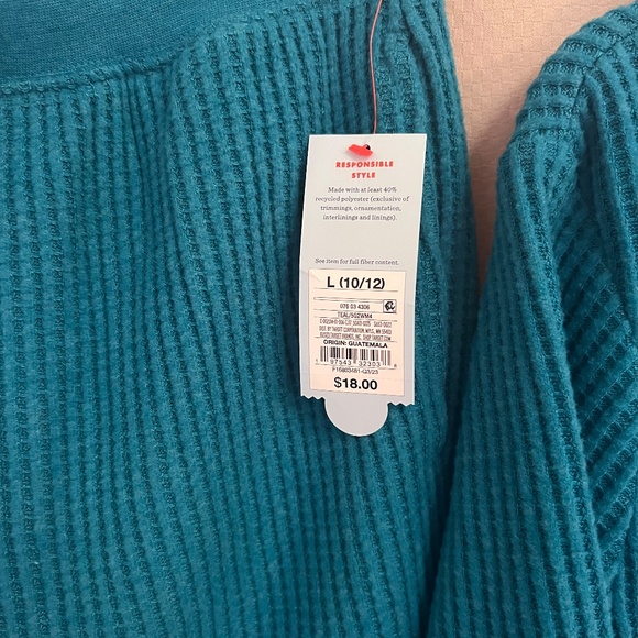 Girls Cat & Jack Sweatshirt Hoodie & Sweatpants Set Teal Sz L ( 10/12 )  NWT - Picture 5 of 8